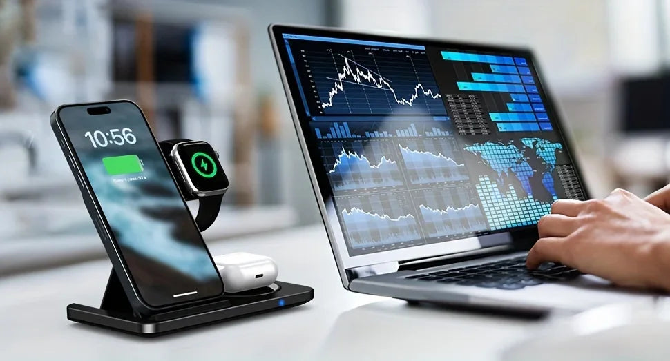 Station de recharge sans fil 3-en-1